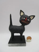 Halloween folk art black cat