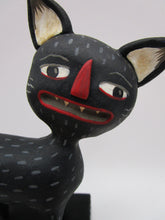 Halloween folk art black cat