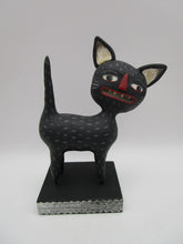 Halloween folk art black cat