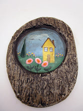 Spring scene painting textured "frame" for wall