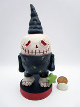 Halloween folk art Skelly Skeleton monster moon and stars theme