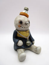 Christmas steampunk style sitting snowman
