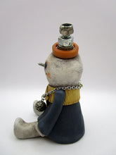 Christmas steampunk style sitting snowman