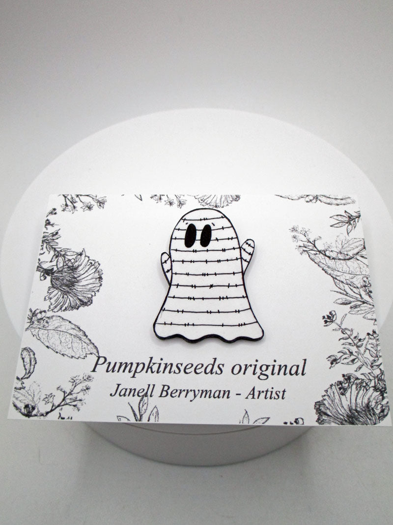 Halloween Ghost pin - brooch 