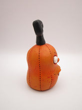 Halloween folk art pumpkin with FANGS