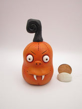 Halloween folk art pumpkin with FANGS