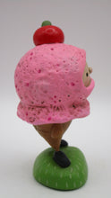 Summer folk art STRAWBERRY ice cream kid