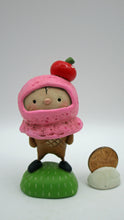 Summer folk art STRAWBERRY ice cream kid