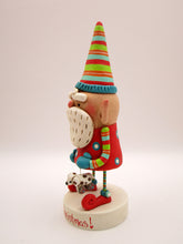 Christmas ELF with dog toy charm and lots of stripes