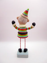 Christmas folk art colorful cheery Santa with out-stretched arms