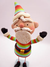 Christmas folk art colorful cheery Santa with out-stretched arms