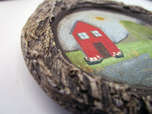 Summer scene painting textured "frame" for wall