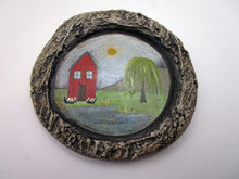 Summer scene painting textured "frame" for wall