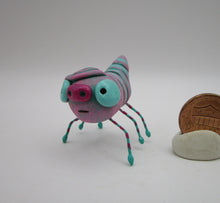 Little bug spring folk art pink and teal