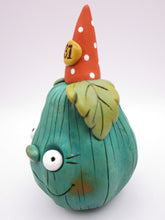 Halloween pumpkin character in teal with 31 hat