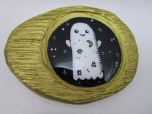 Halloween wall art skelly, pumpkin and ghost - one of a kind Halloween folk art SET OF THREE