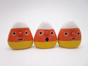 Halloween mini candy corn fellows set of three