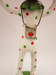 Garden TOMATO character petite - summer folk art