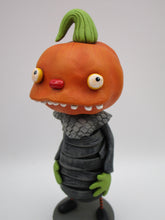 Halloween folk art "toothy" Pumpkin character mummy wrap body - one of a kind, signed art