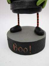Halloween folk art "toothy" Pumpkin character mummy wrap body - one of a kind, signed art