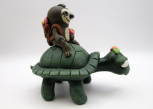 Spring or Easter folk art TURTLE and SLOTH two slow pokes
