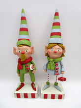 Christmas folk art girl ELF - signed one of a kind