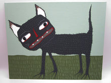 Halloween black cat SET of TWO with black cat sculpt and painting