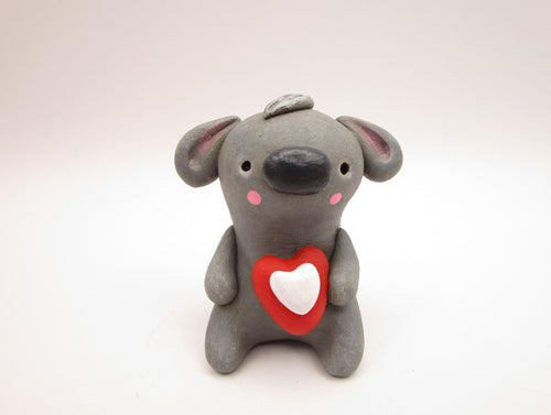 Valentine little koala style bear with heart
