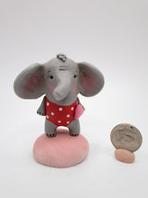Valentine elephant 2.5 inches tall with pink heart