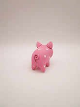 Valentine folk art little piggy with hearts