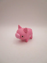 Valentine folk art little piggy with hearts