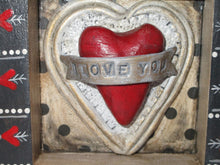 Valentines day LOVE shadow box with heart theme