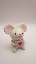 Valentine folk art little mouse with love letter