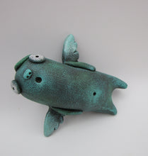 Patina Blue-Green Flying Wall Spirit – Winged Folk Art Wall Decor