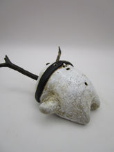 Masked Wall Spirit with Wood Antlers - one of a kind signed
