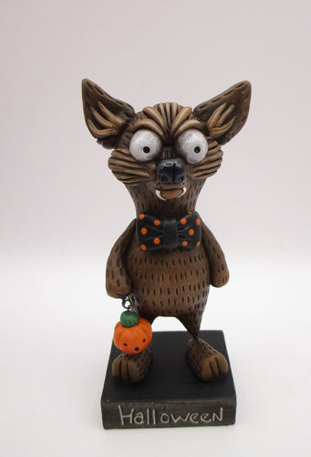 Halloween folk art Werewolf trick or treater