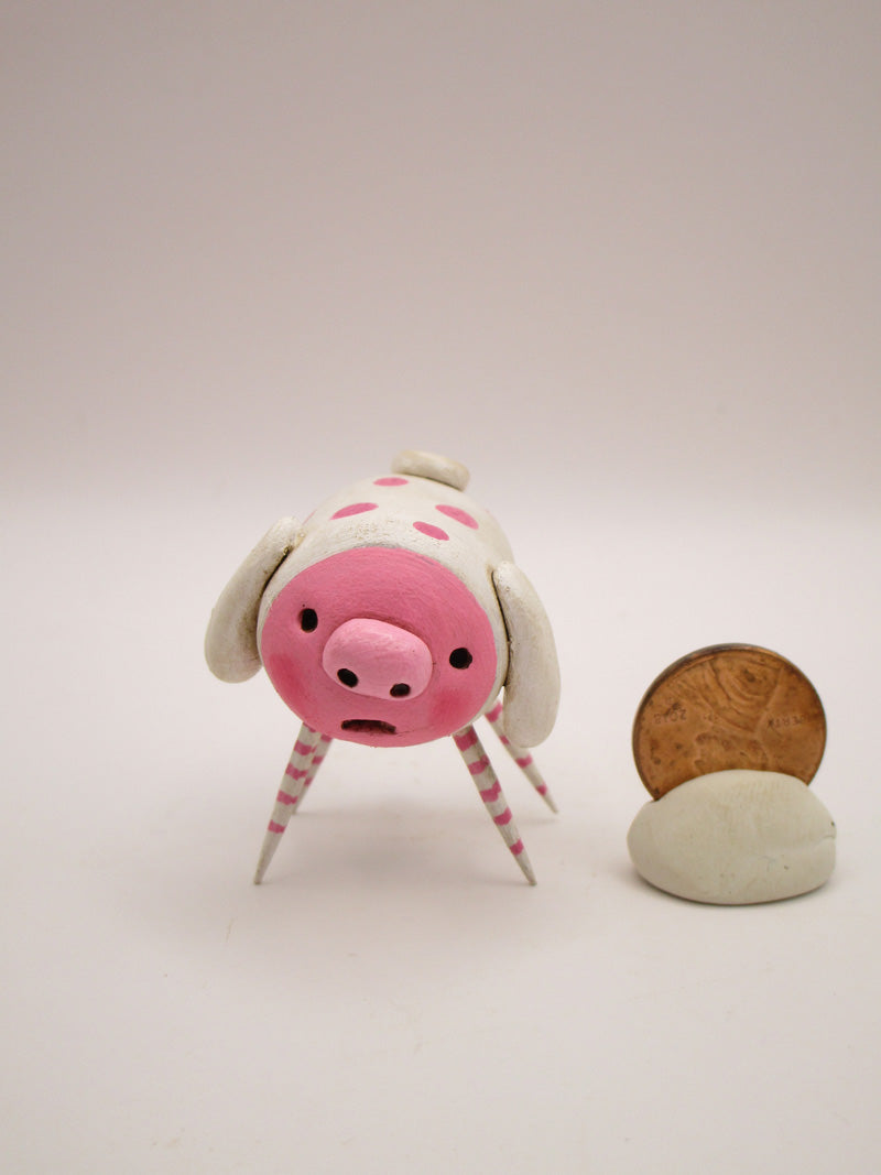 Mini four legged MONSTER character pink and white