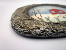 Winter scene painting textured "frame" for wall