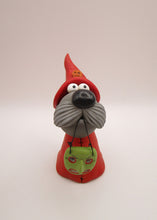 Halloween folk art Dog wearing a witch costume