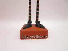 Halloween folk art tall witch with wood legs