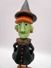 Halloween folk art tall witch with wood legs