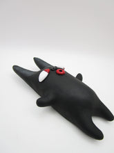 Wall Spirit Folk Art Sculpture – Black Tall-Eared Creature - one of a kind, signed