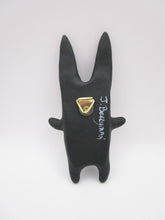 Wall Spirit Folk Art Sculpture – Black Tall-Eared Creature - one of a kind, signed
