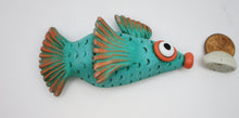 Wall Spirit Fish character, one of a kind, signed