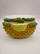 Wall flower yellow "pocket" small Spring folk art