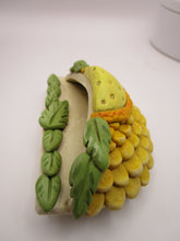 Wall flower yellow "pocket" small Spring folk art