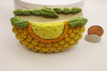 Wall flower yellow "pocket" small Spring folk art