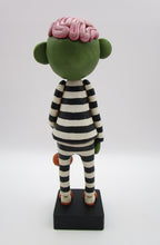 Halloween folk art Zombie in jail attire