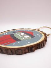 Christmas folk art zombie as Santa ORNAMENT painting for your tree