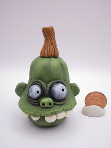 Halloween folk art zombie pumpkin